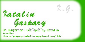 katalin gaspary business card